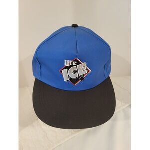 Vintage 80's Miller Lite Ice Blue Snapback Trucker Hat